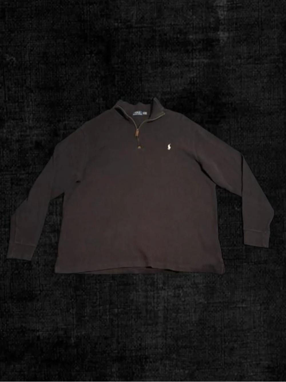 Polo by Ralph Lauren Men’s Dark Brown 1/4 Zip Sweatshirt